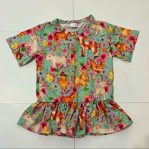 Farm Animals Ruffle Shirt
